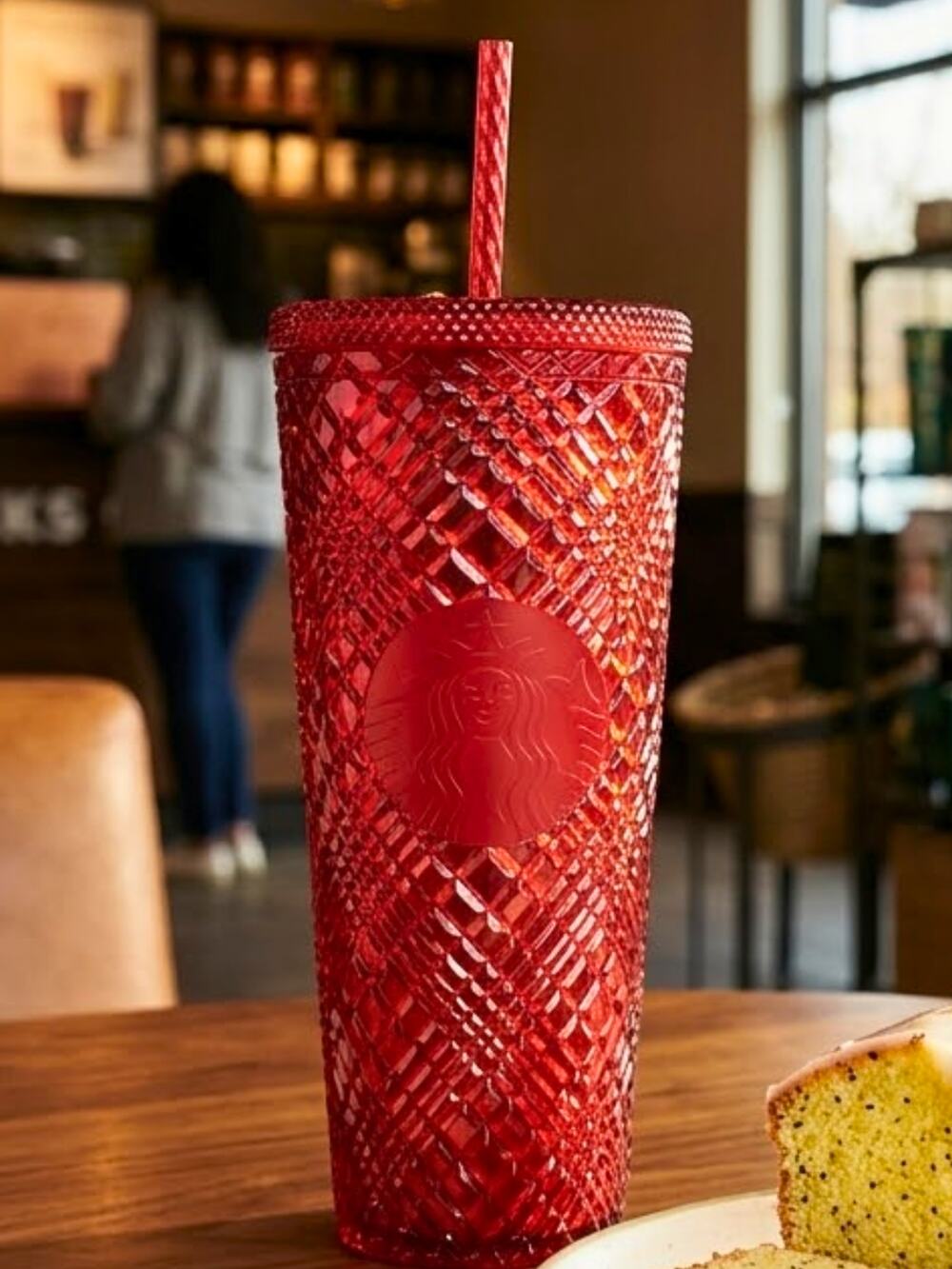 STARBUCKS 2021 Holiday Red Studded Cold Cup 24 oz NWOT | Jeweled Tumbler